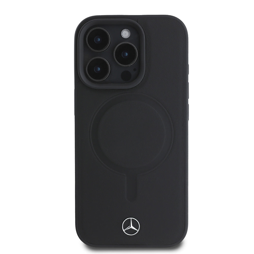 Mercedes Benz iPhone 16 Pro Max M-safe Şarj Özellikli Yumuşak Deri Orjinal Lisanslı Kılıf
