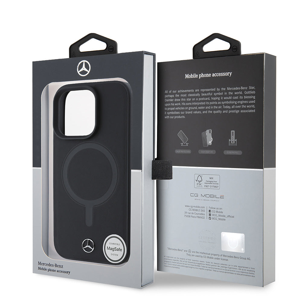 Mercedes Benz iPhone 16 Pro Max M-safe Şarj Özellikli Yumuşak Deri Orjinal Lisanslı Kılıf