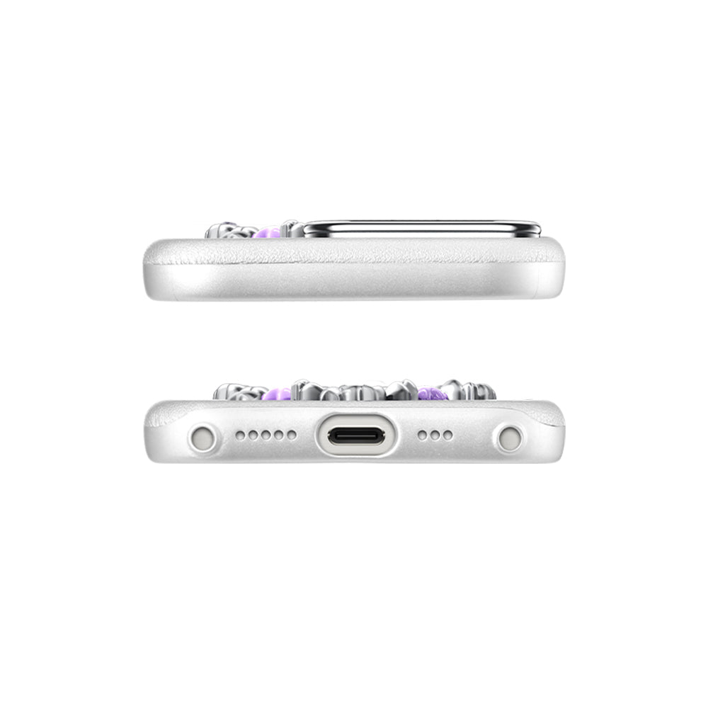 Pynana Mirror Serisi iPhone 16 Pro Max Taşlı Kalp Tasarımlı Telefon Kılıfı