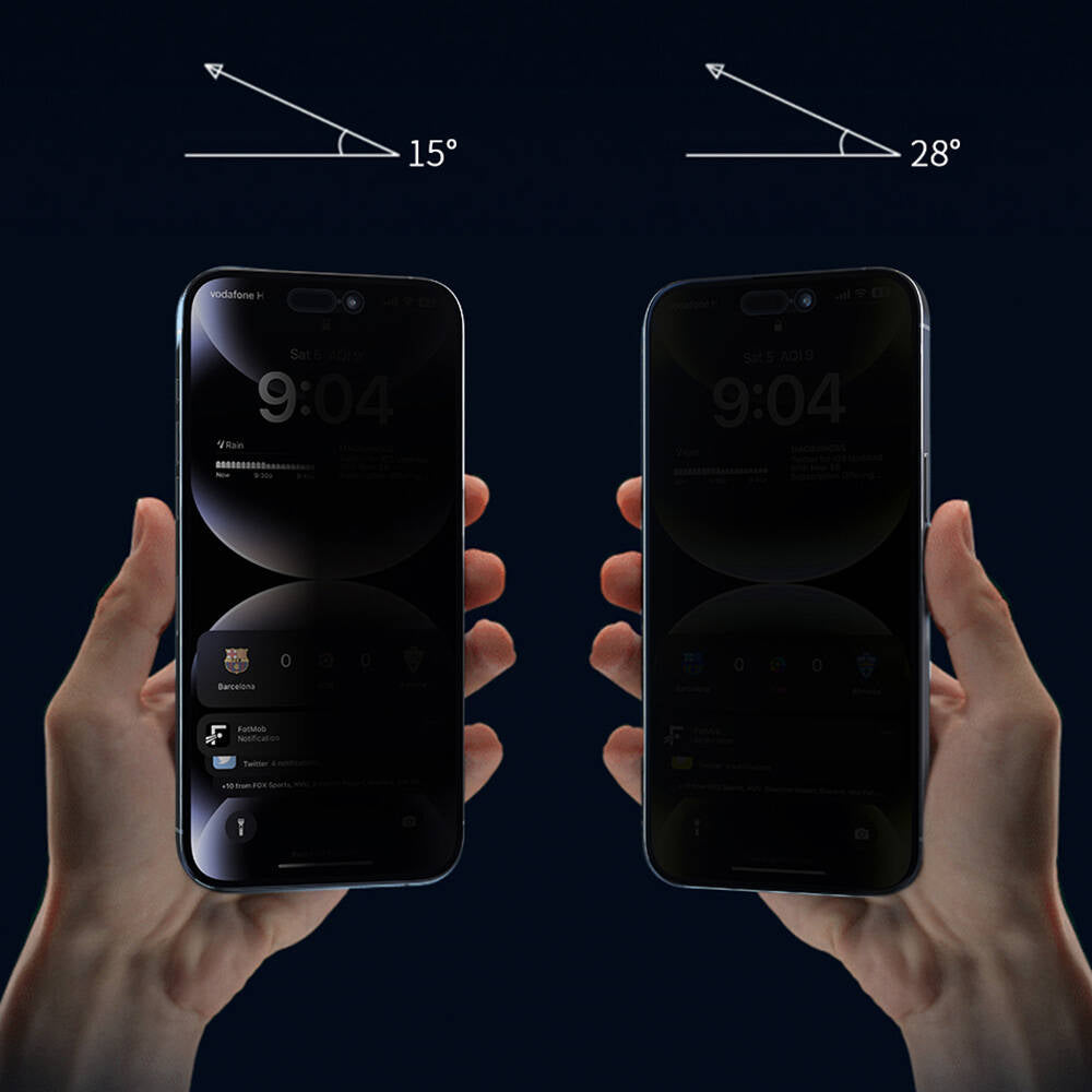 Wiwu GT-015 iPhone 16 Pro Max Özellikli Çok Katmanlı Temperli iPrivacy Cam Ekran Koruyucu 10'lu Paket