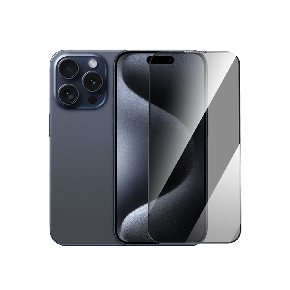 Wiwu GT-021 Titan Guard Serisi iPhone 16 Pro Max Şok Emici Hibrit Polimer Privacy Ekran Koruyucu Film + Kolay Uygulama Aparatı