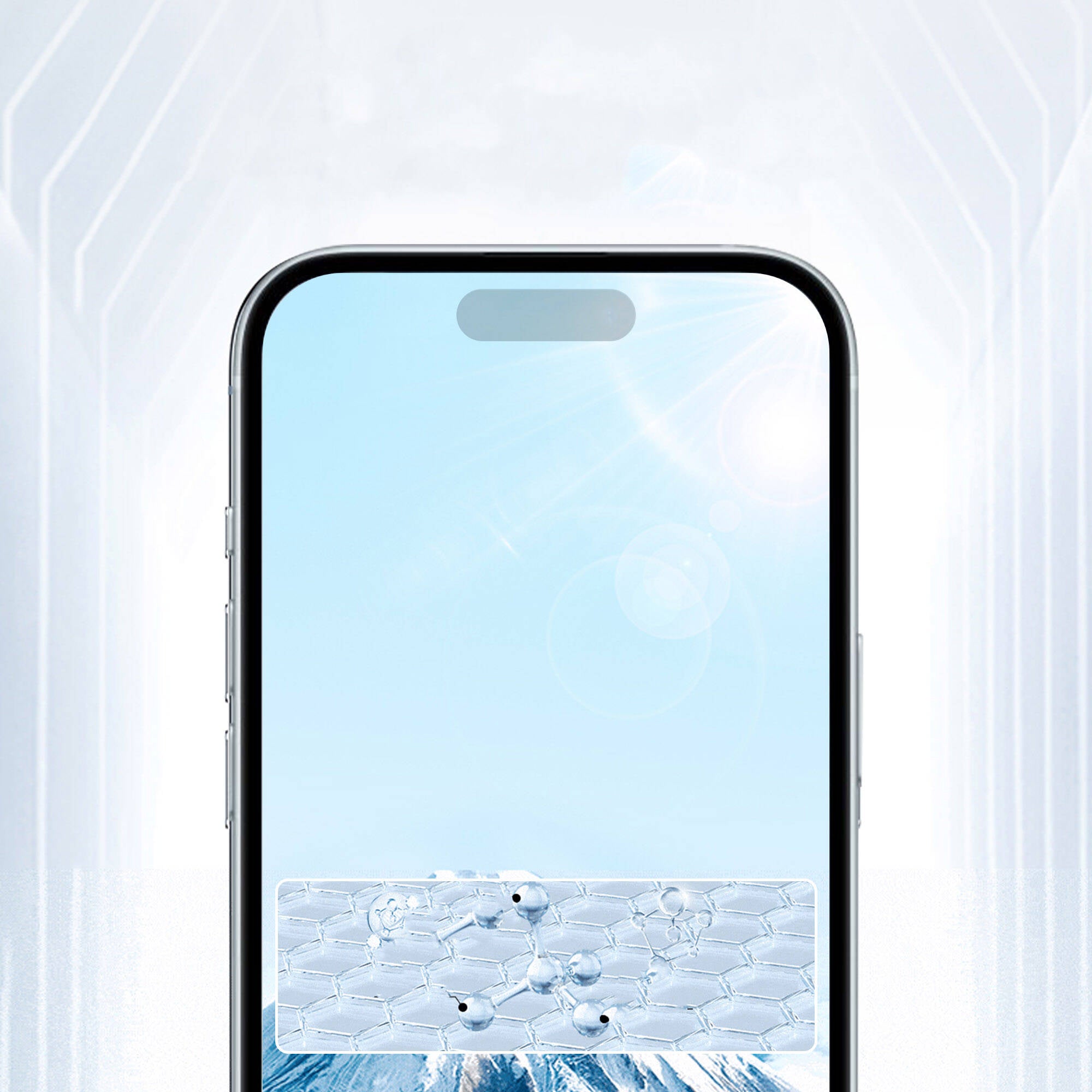 Wiwu GT-010 iPhone 16 Pro Anti-Reflective Polimer Oleofobik Kaplama Ultra İnce Temperli Cam Ekran Koruyucu