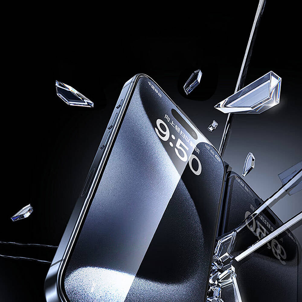 Wiwu GT-017 iPhone 16 Safir Kaplama Çizilmeye Dayanıklı Temperli Cam Ekran Koruyucu
