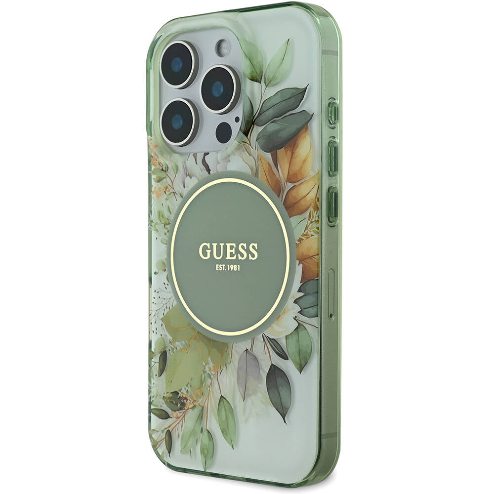 Guess iPhone 16 Pro Max Orjinal Lisanslı Magsafe Flower Tonal Circle Telefon Kılıfı-18
