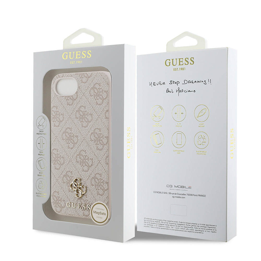 Guess iPhone 16E Orjinal Lisanslı Magsafe Small 4G Classic Telefon Kılıfı