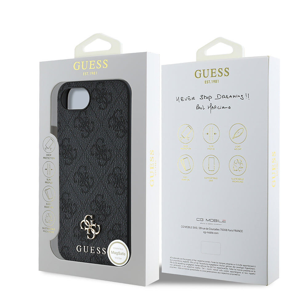 Guess iPhone 16E Orjinal Lisanslı Magsafe Small 4G Classic Telefon Kılıfı