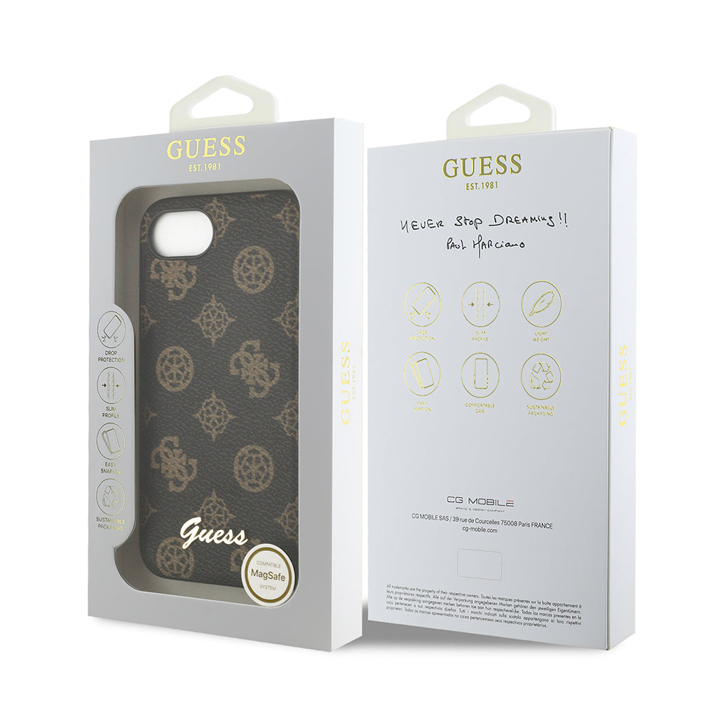 Guess iPhone 16E Orjinal Lisanslı Magsafe Yazı Logolu Peony Kılıf
