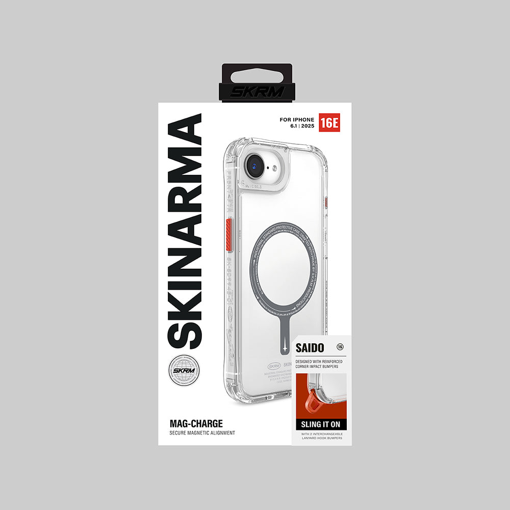 Skinarma Saido iPhone 16E Magsafe Şeffaf Airbag Tasarımlı Kılıf