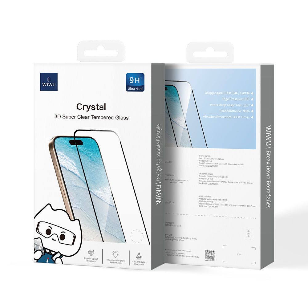 Wiwu GT-018 iPhone 16E Çizilmeye Dayanıklı Temperli Cam Ekran Koruyucu