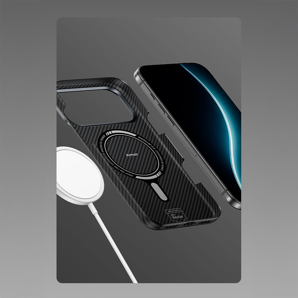 Benks iPhone 17 Air M-safe Metal Kamera Çerçeveli Magnetik ArmorAir 600D Kevlar Fiber Kılıf