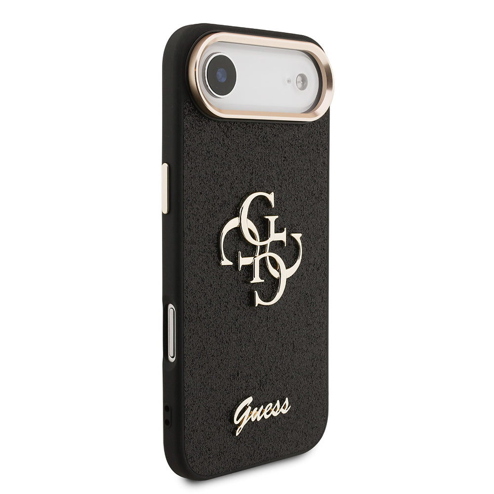 Guess iPhone 17 Air Orjinal Lisanslı 4G Büyük Metal Kamera Çerçeveli ve Logolu Glitter Kılıf
