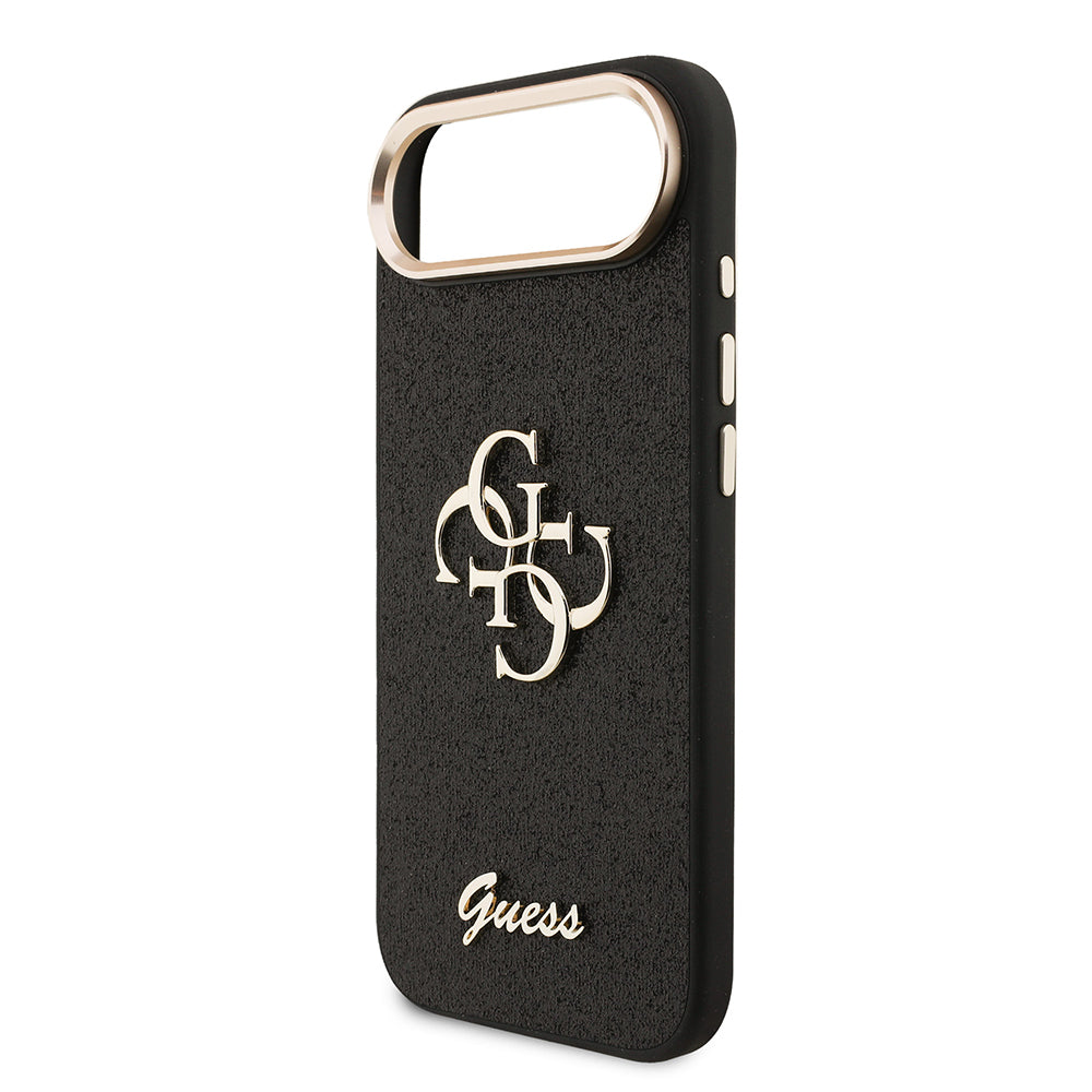 Guess iPhone 17 Air Orjinal Lisanslı 4G Büyük Metal Kamera Çerçeveli ve Logolu Glitter Kılıf
