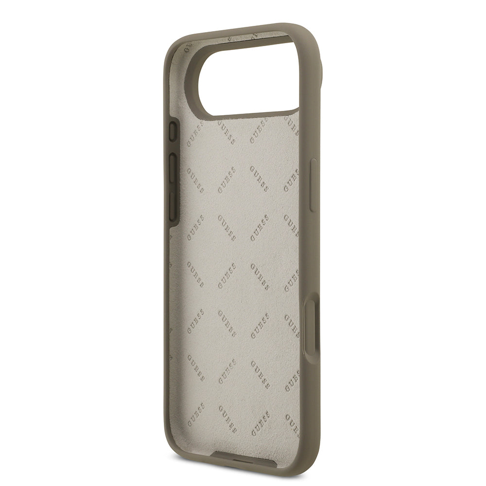 Guess iPhone 17 Air Orjinal Lisanslı Grained Yazı Logolu Telefon Kılıfı