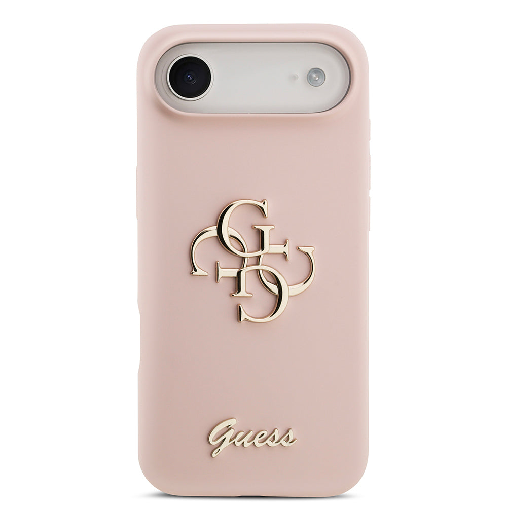 Guess iPhone 17 Air Orjinal Lisanslı Grained Yazı Logolu Telefon Kılıfı