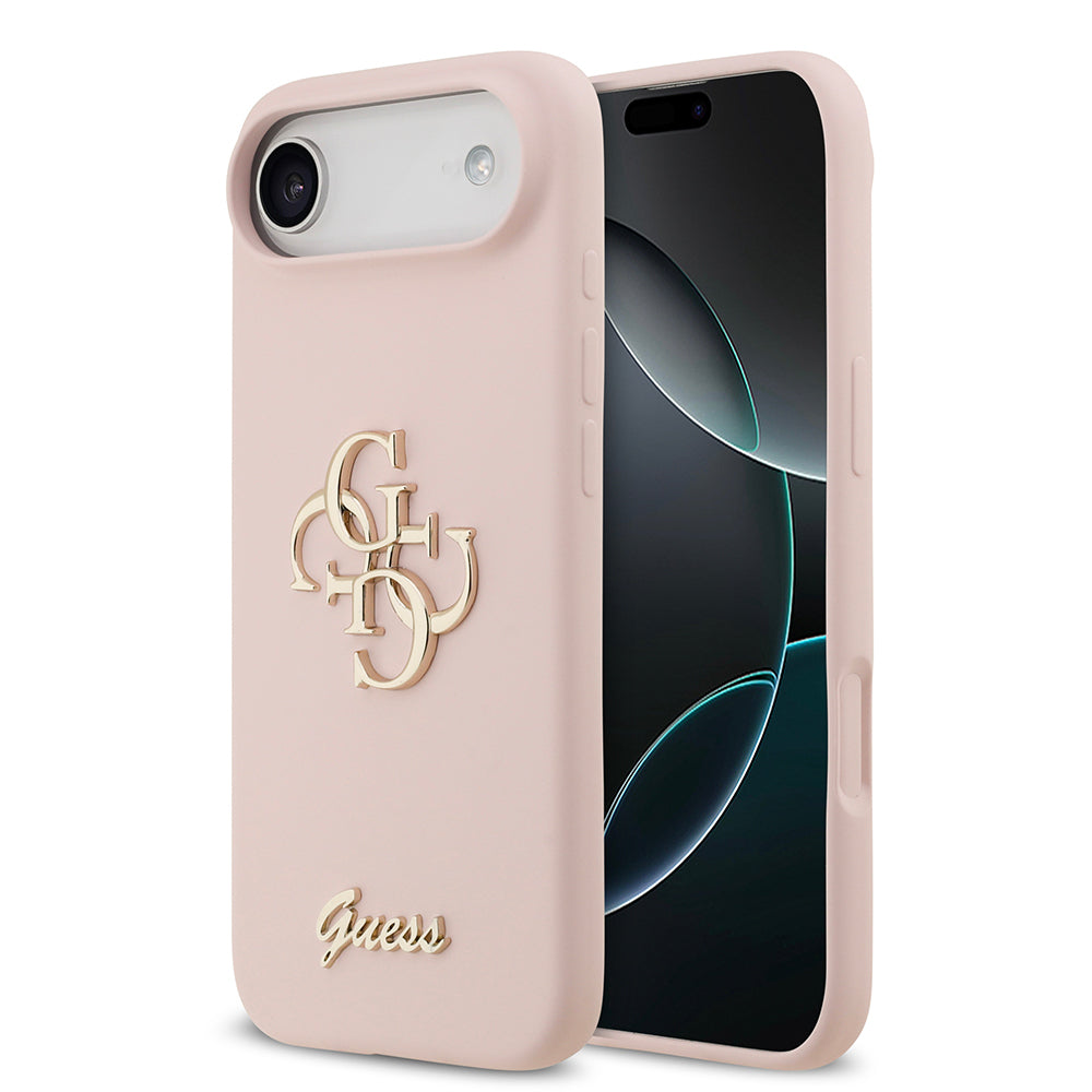 Guess iPhone 17 Air Orjinal Lisanslı Grained Yazı Logolu Telefon Kılıfı