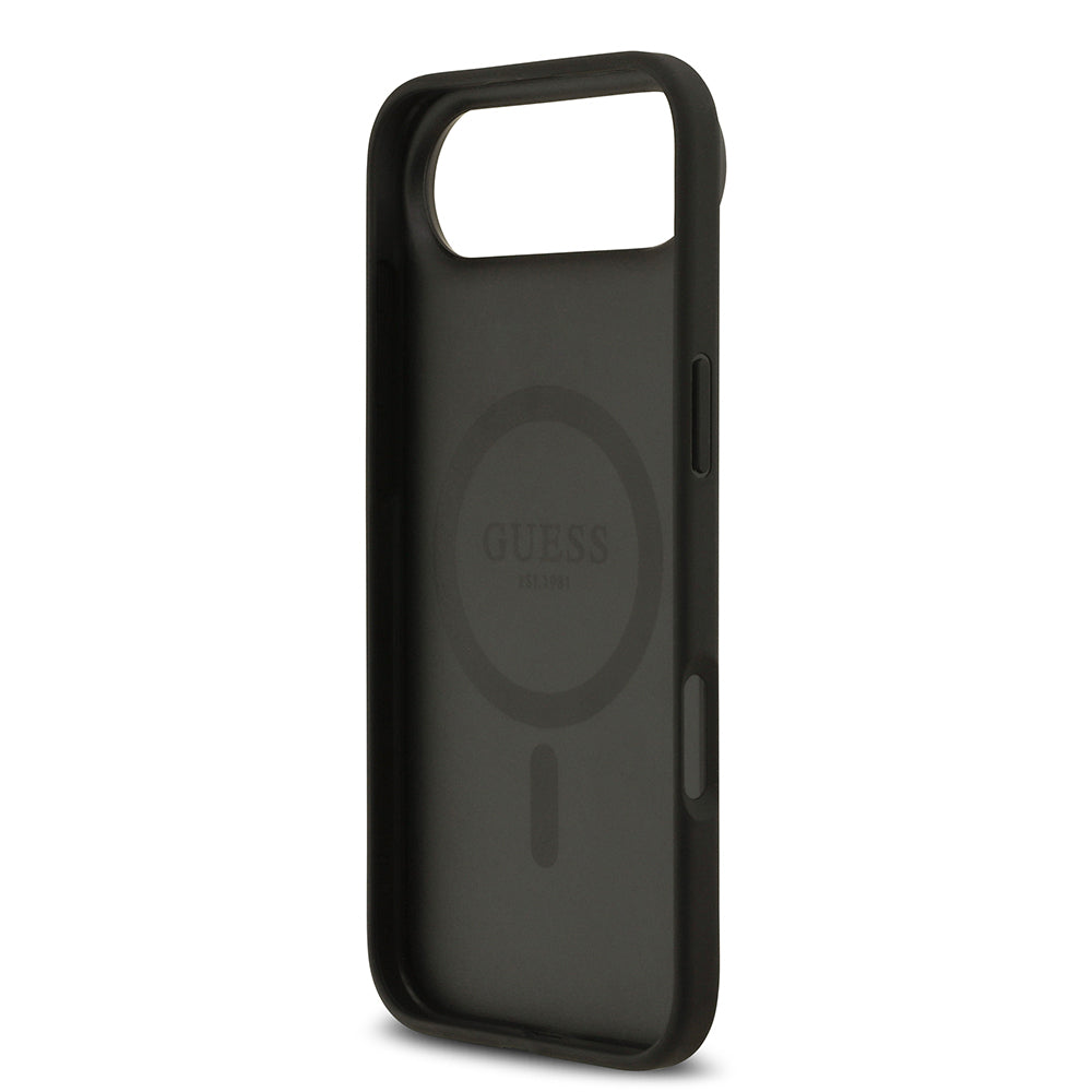 Guess iPhone 17 Air Orjinal Lisanslı M-safe Şarj Özellikli Yazı Logolu Circle Classic Kılıf