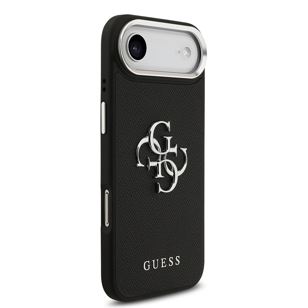 Guess iPhone 17 Air Orjinal Lisanslı PU Deri 4G Büyük Metal Logo Dizaynlı Telefon Kılıfı