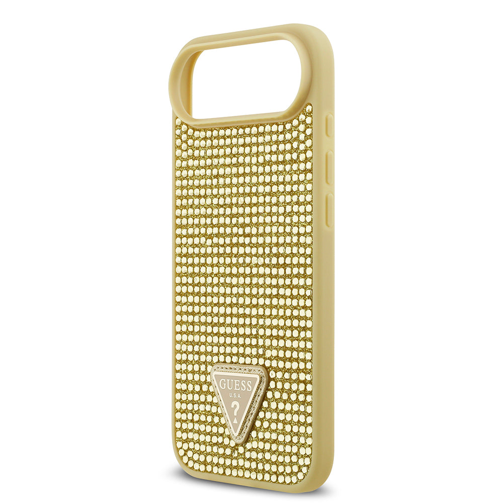 Guess iPhone 17 Air Orjinal Lisanslı Taşlı Arka Yüzey Üçgen Logolu Telefon Kılıfı