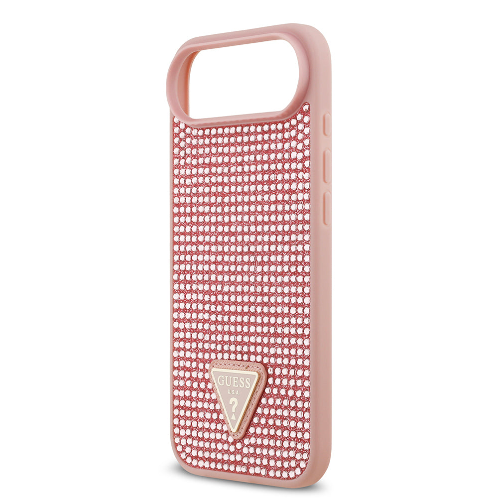 Guess iPhone 17 Air Orjinal Lisanslı Taşlı Arka Yüzey Üçgen Logolu Telefon Kılıfı