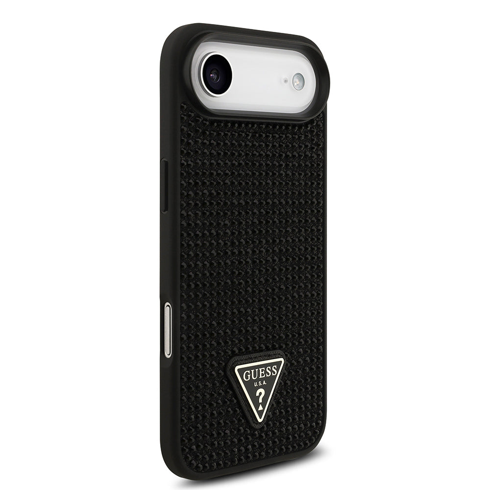 Guess iPhone 17 Air Orjinal Lisanslı Taşlı Arka Yüzey Üçgen Logolu Telefon Kılıfı
