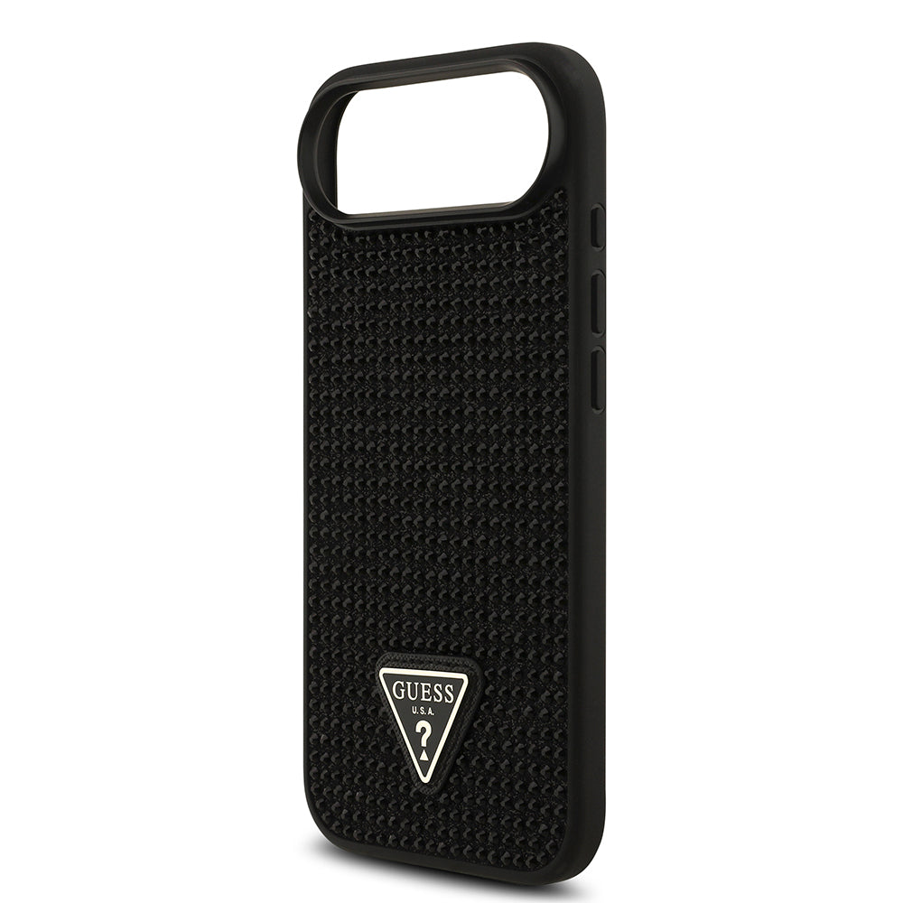 Guess iPhone 17 Air Orjinal Lisanslı Taşlı Arka Yüzey Üçgen Logolu Telefon Kılıfı