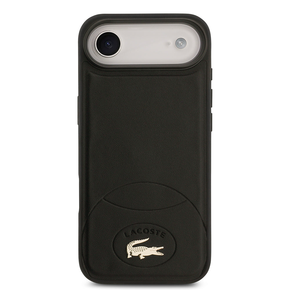 Lacoste iPhone 17 Air Orjinal Lisanslı M-safe Şarj Özellikli PU Deri Tasarımlı Metal Logolu Kılıf