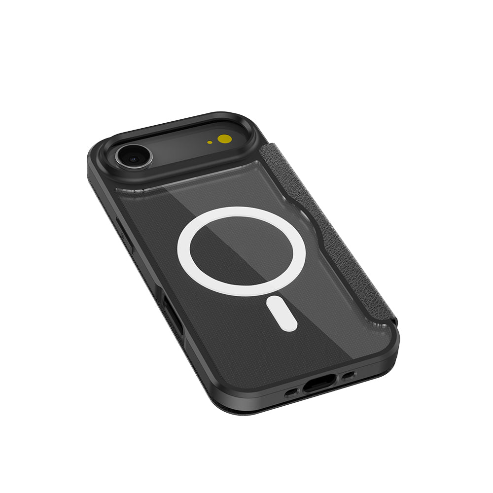 Raptic Air Folio iPhone 17 Air MagSafe Şeffaf Kartlıklı Telefon Kılıfı