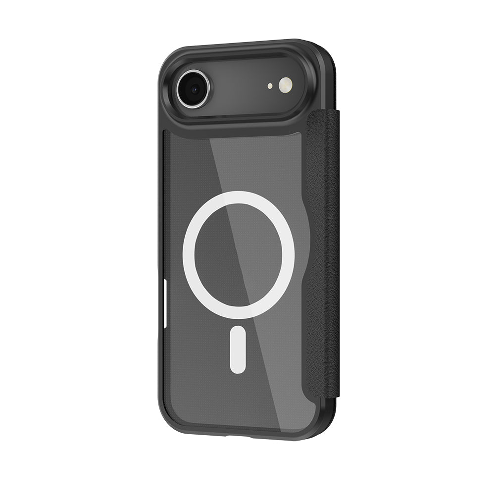 Raptic Air Folio iPhone 17 Air MagSafe Şeffaf Kartlıklı Telefon Kılıfı