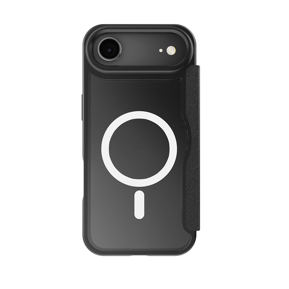Raptic Air Folio iPhone 17 Air MagSafe Şeffaf Kartlıklı Telefon Kılıfı