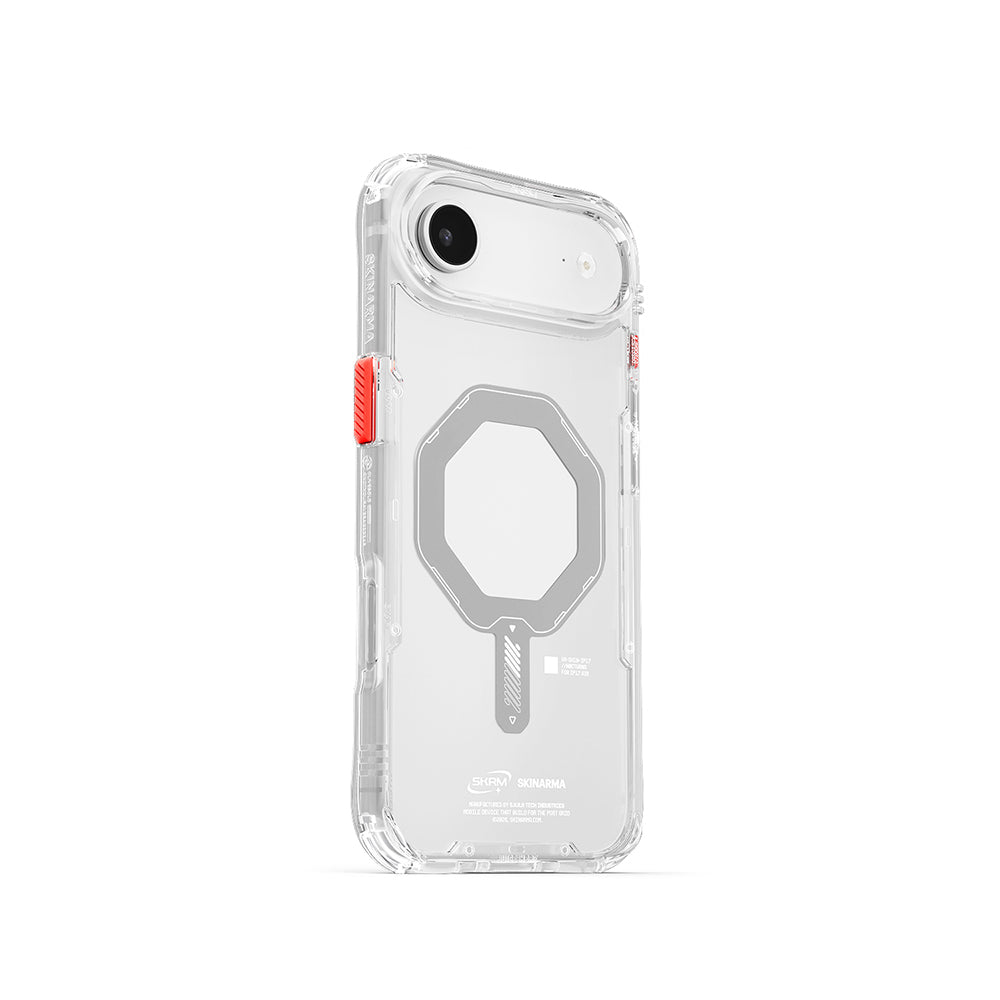 Skinarma Saido iPhone 17 Air M-safe Şeffaf Airbag Tasarımlı Mag-Charge Kılıf