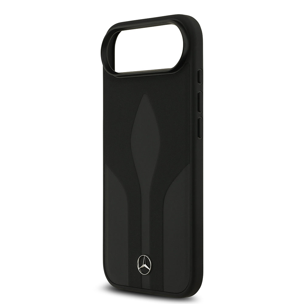 Mercedes Benz iPhone 17 Air Orjinal Lisanslı M-safe Şarj Özellikli Dokulu Desenli Deri Kılıf