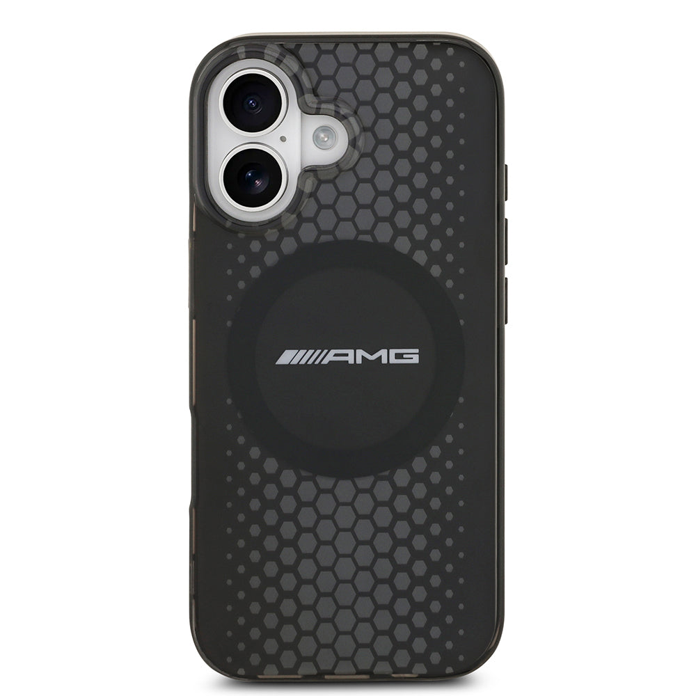 AMG iPhone 17 Orjinal Lisanslı Çift Katmanlı Büyük Logolu Petek Desenli Kılıf
