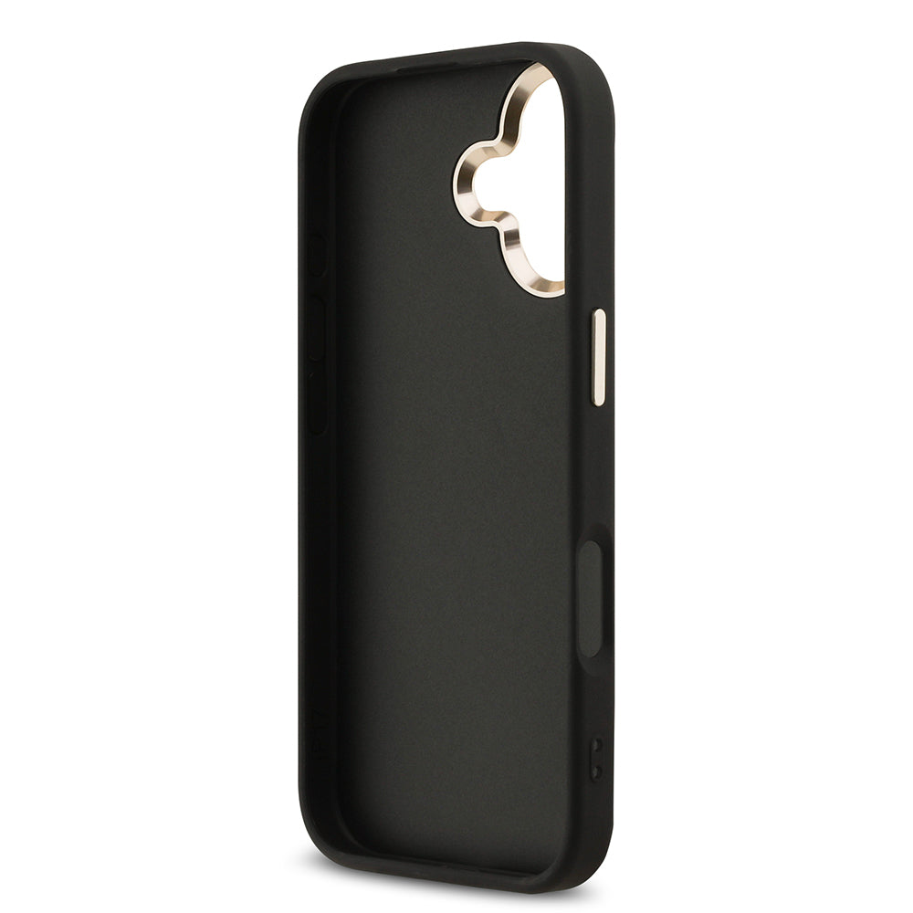 Guess iPhone 17 Orjinal Lisanslı 4G Büyük Metal Kamera Çerçeveli ve Logolu Glitter Kılıf