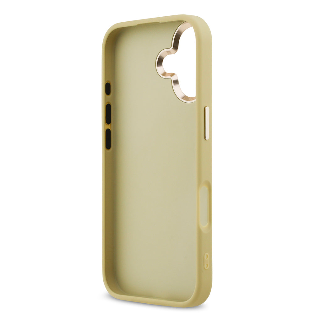 Guess iPhone 17 Orjinal Lisanslı 4G Büyük Metal Kamera Çerçeveli ve Logolu Glitter Kılıf