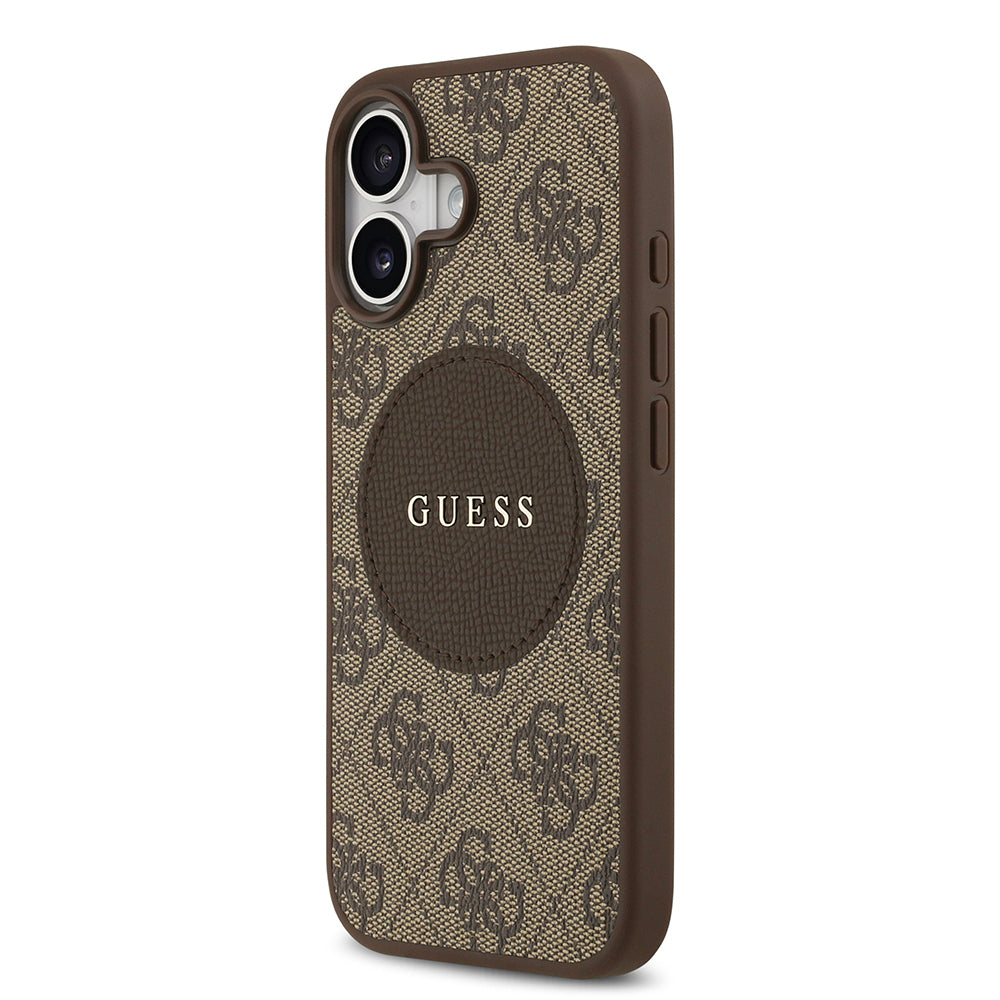 Guess iPhone 17 Orjinal Lisanslı M-safe Şarj Özellikli Yazı Logolu Circle Classic Kılıf