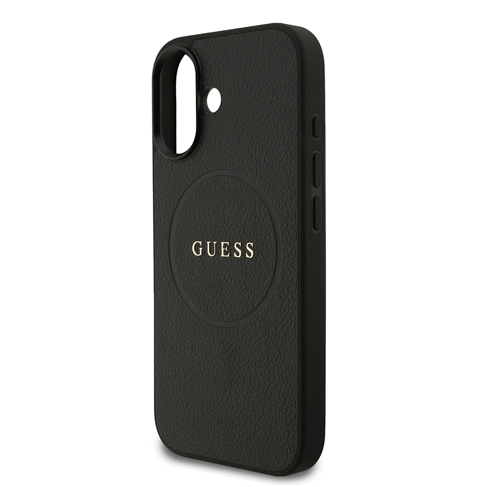 Guess iPhone 17 Orjinal Lisanslı M-safe Şarj Özellikli Yazı Logolu PU Deri Kılıf