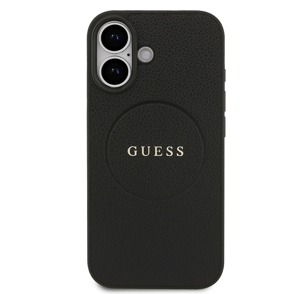 Guess iPhone 17 Orjinal Lisanslı M-safe Şarj Özellikli Yazı Logolu PU Deri Kılıf