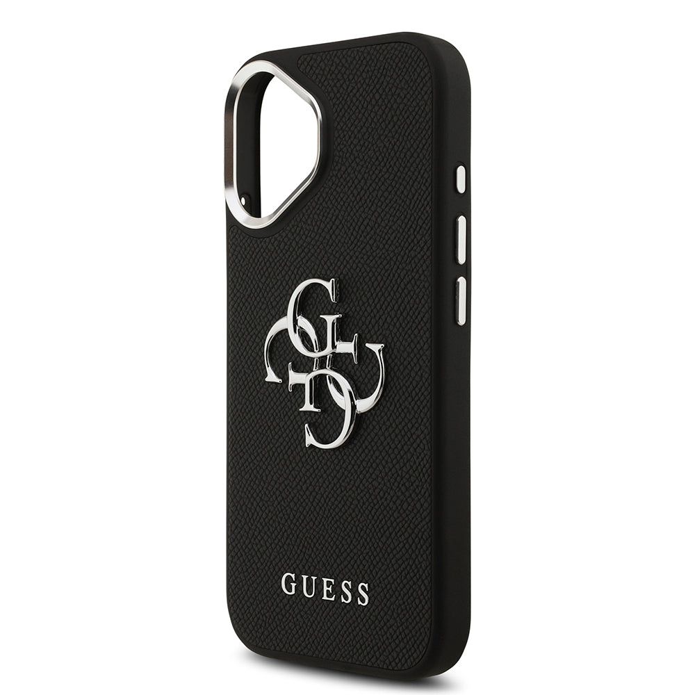 Guess iPhone 17 Orjinal Lisanslı PU Deri 4G Büyük Metal Logo Dizaynlı Telefon Kılıfı