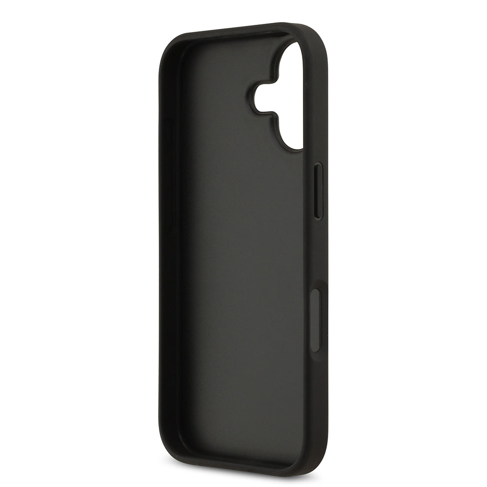 Guess iPhone 17 Orjinal Lisanslı PU Deri 4G Desenli Üçgen Logolu Kılıf