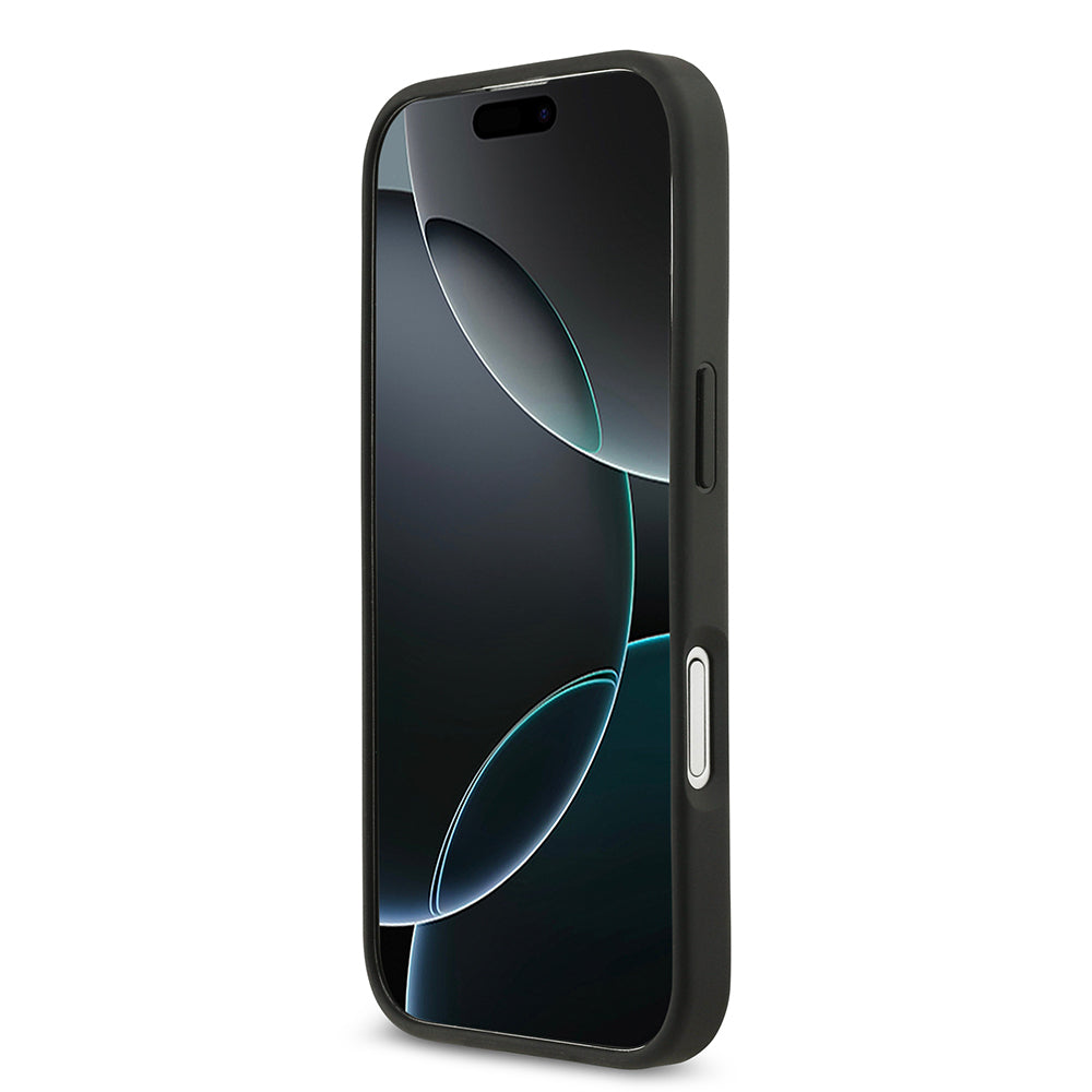Guess iPhone 17 Orjinal Lisanslı Taşlı Arka Yüzey Üçgen Logolu Telefon Kılıfı