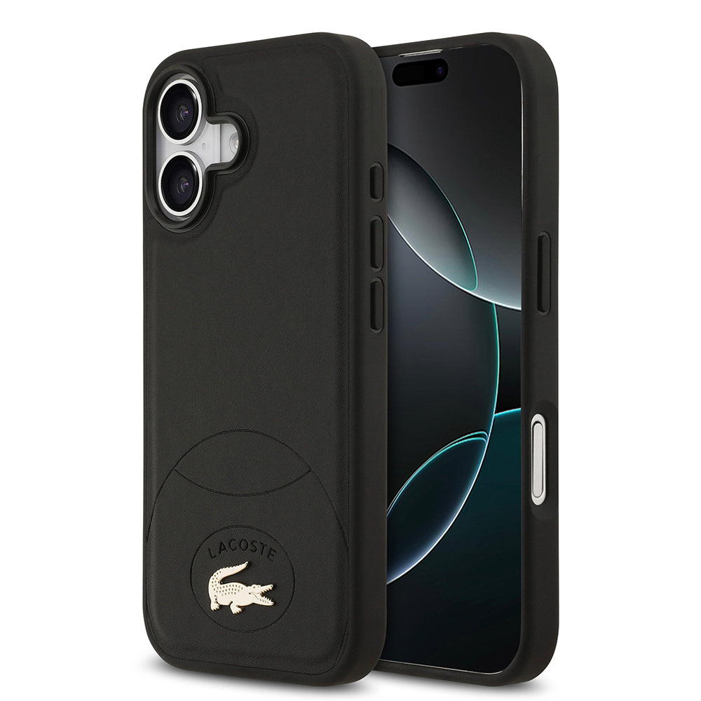 Lacoste iPhone 17 Orjinal Lisanslı M-safe Şarj Özellikli PU Deri Tasarımlı Metal Logolu Kılıf