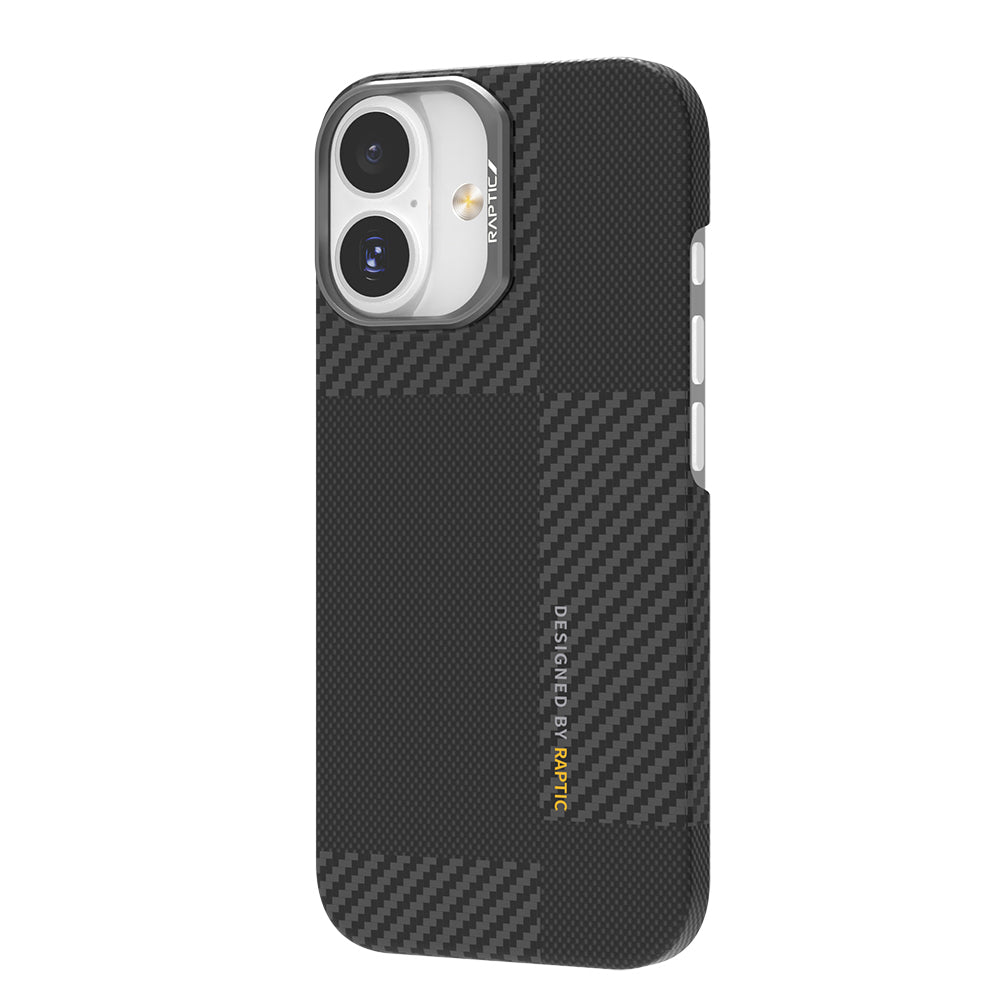 Raptic Aramid Fiber Geotik Serisi iPhone 17 Magsafe 600D Metal Kamera Çerçeveli Kılıf