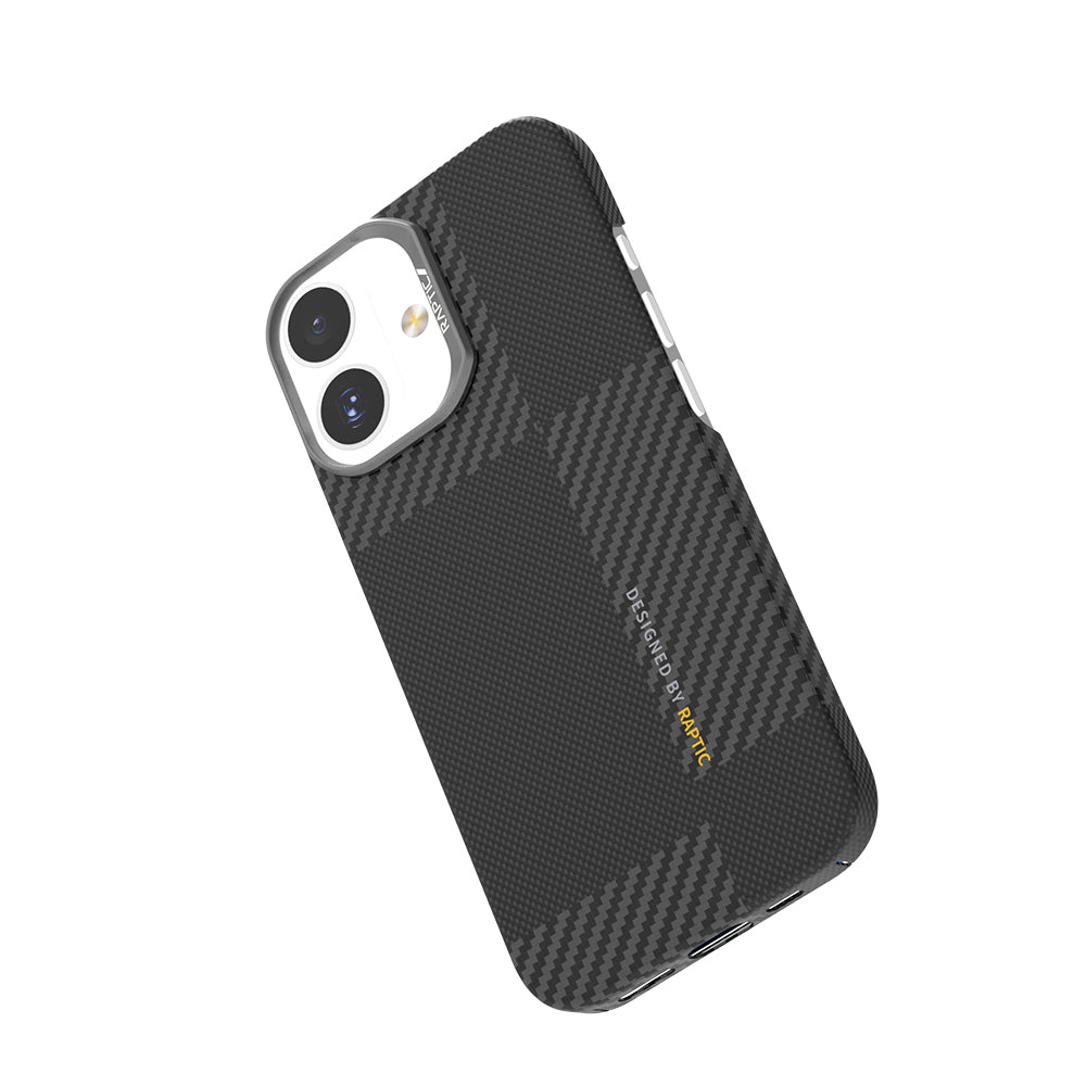 Raptic Aramid Fiber Geotik Serisi iPhone 17 Magsafe 600D Metal Kamera Çerçeveli Kılıf