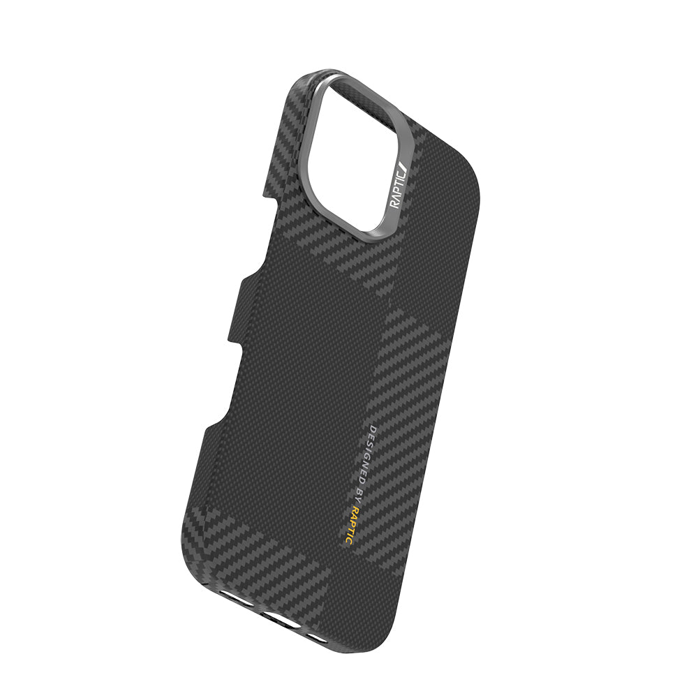 Raptic Aramid Fiber Geotik Serisi iPhone 17 Magsafe 600D Metal Kamera Çerçeveli Kılıf