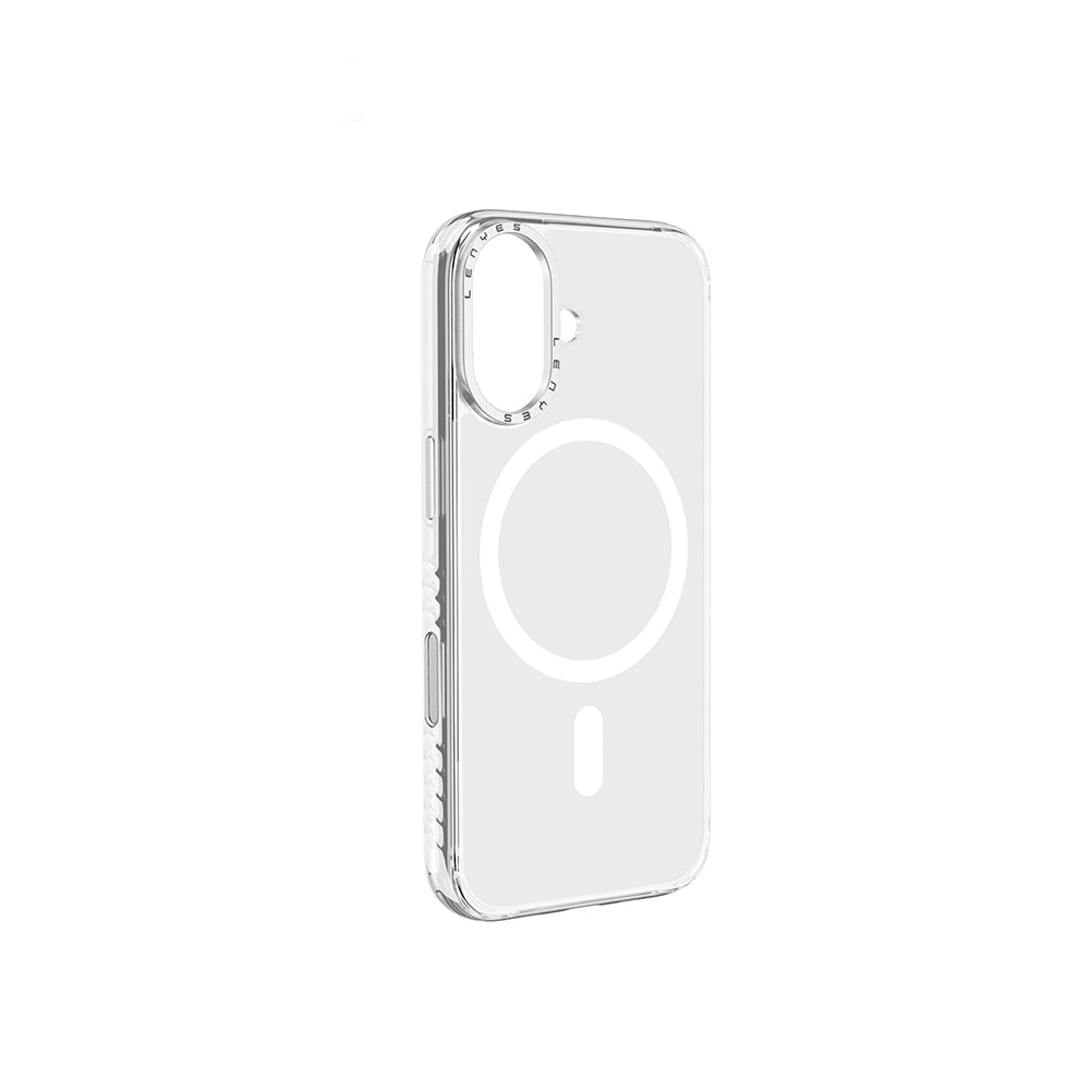 Lenyes CK221 iPhone 17 Kılıf M-safe Şarj Özellikli Metal Kamera Çerçeveli Airbag Tasarımlı Sert PC Kılıf