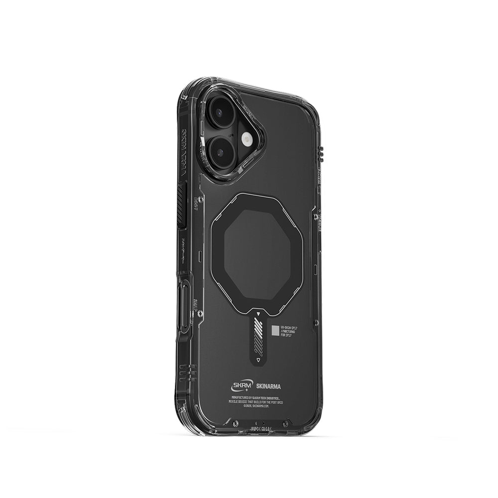 Skinarma Saido iPhone 17 M-safe Şeffaf Airbag Tasarımlı Mag-Charge Telefon Kılıfı
