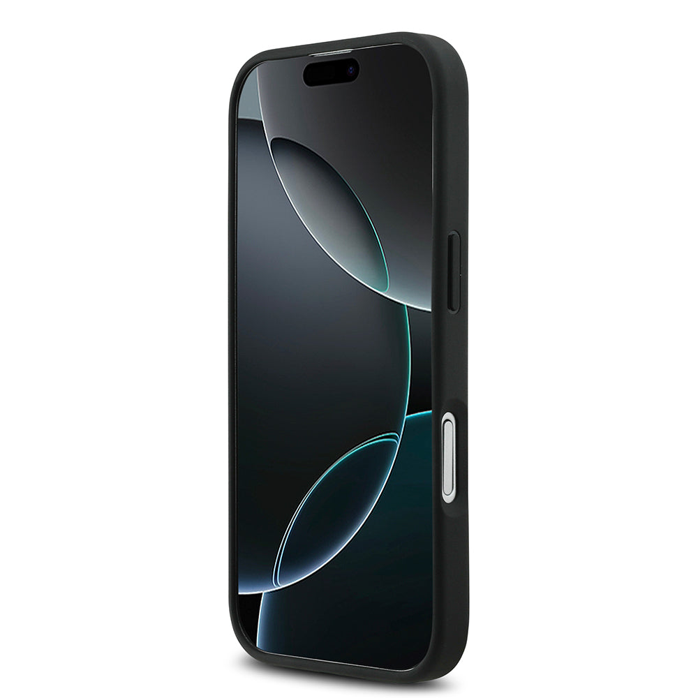 Mercedes Benz iPhone 17 Orjinal Lisanslı M-safe Şarj Özellikli Dokulu Desenli Deri Kılıf