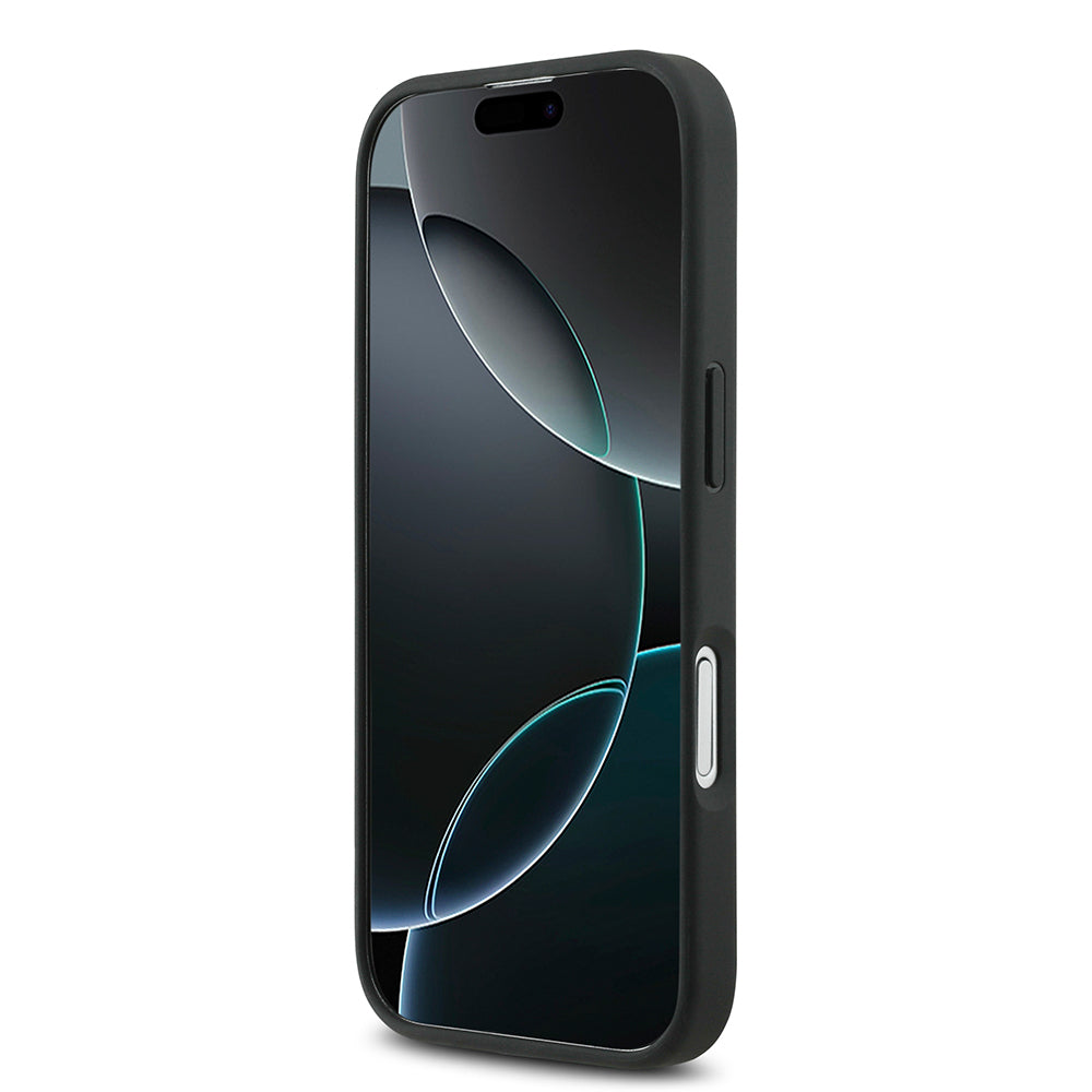 Mercedes Benz iPhone 17 Orjinal Lisanslı M-safe Şarj Özellikli Şeritli Yıldız Desenli Metal Logolu Deri Kılıf