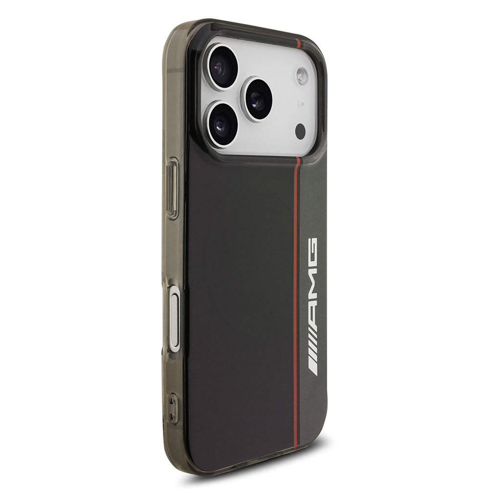 AMG iPhone 17 Pro Orjinal Lisanslı M-safe Şarj Özellikli IML Baskı Logolu Çift Katmanlı Bow Lines Kılıf