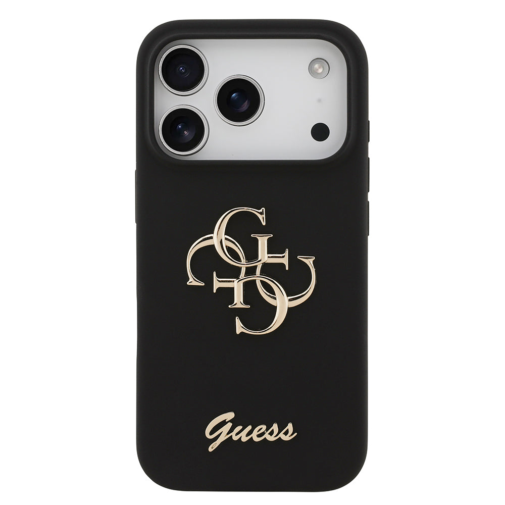 Guess iPhone 17 Pro Orjinal Lisanslı Grained Yazı Logolu Telefon Kılıfı